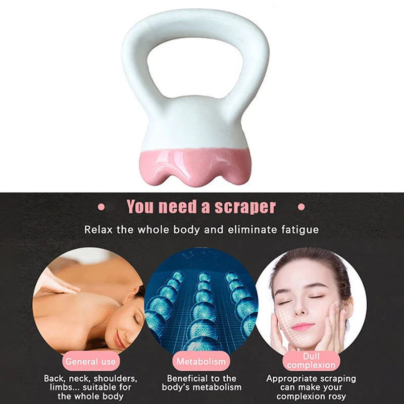 Massage Gua Sha Plate Ceramic Guasha Massage Board Ring Shape Skin Tightening Compact Ergonomic For Face Head Shoulder Knee