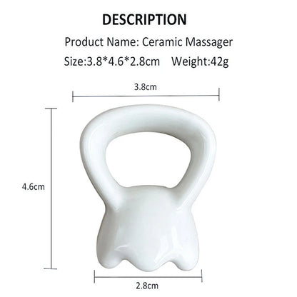 Massage Gua Sha Plate Ceramic Guasha Massage Board Ring Shape Skin Tightening Compact Ergonomic For Face Head Shoulder Knee