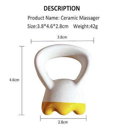 Massage Gua Sha Plate Ceramic Guasha Massage Board Ring Shape Skin Tightening Compact Ergonomic For Face Head Shoulder Knee