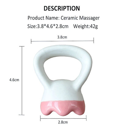 Massage Gua Sha Plate Ceramic Guasha Massage Board Ring Shape Skin Tightening Compact Ergonomic For Face Head Shoulder Knee